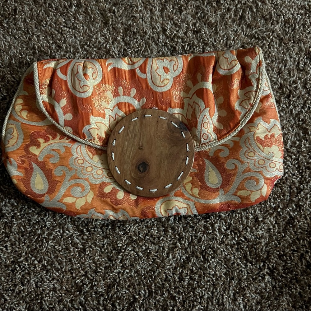 World’s Market Orange Boho Clutch